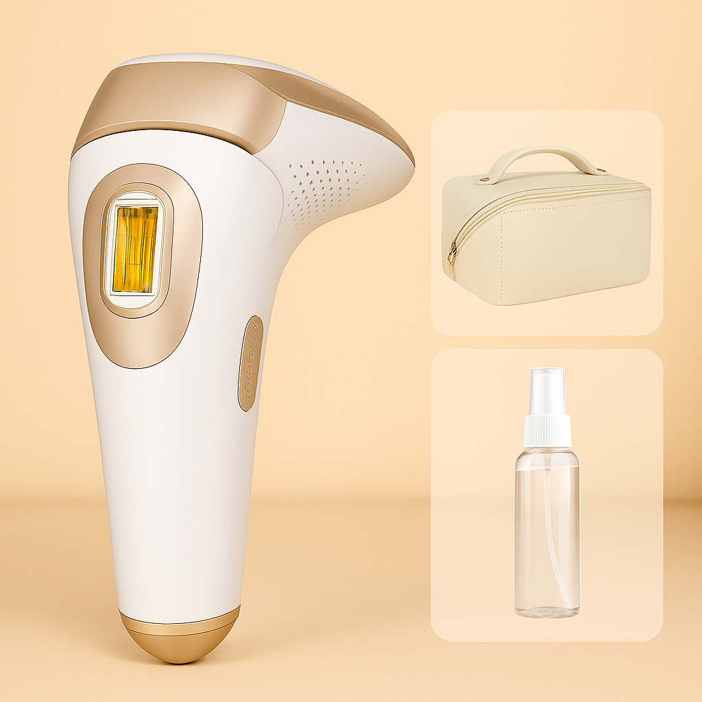 LumenPulses épilateur + Trousse de Rangement + Huile Ralentissante